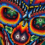 Huichol Glass Bead Skull