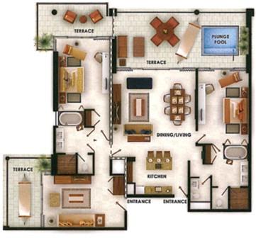 Grand Luxxe 2 BR Villa Floor Plan
