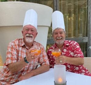 Don and Dwaine enjoying a cooking excursion